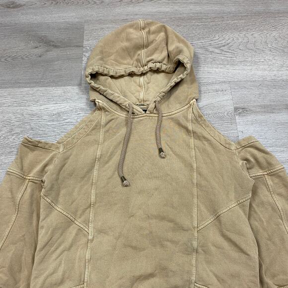 Retrofete Revolve Washed Terry Cold Shoulder Hoodie Women's S - Picture 2 of 9